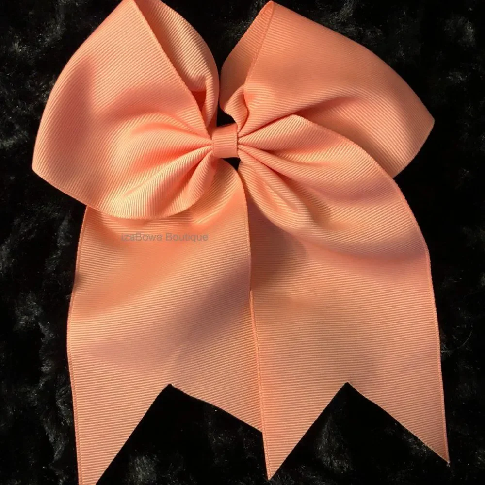 Dark Coral Solid Cheer Bow